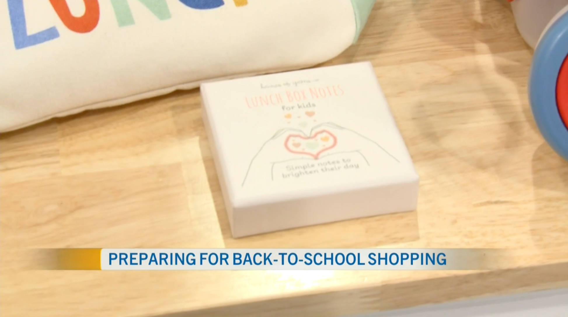 Back to School Shopping Lunch notes on CTV with Hearts of Gems and Julie Cole